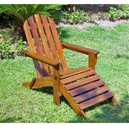 International Caravan Outdoor Adirondack Chair with Footrest VF4105